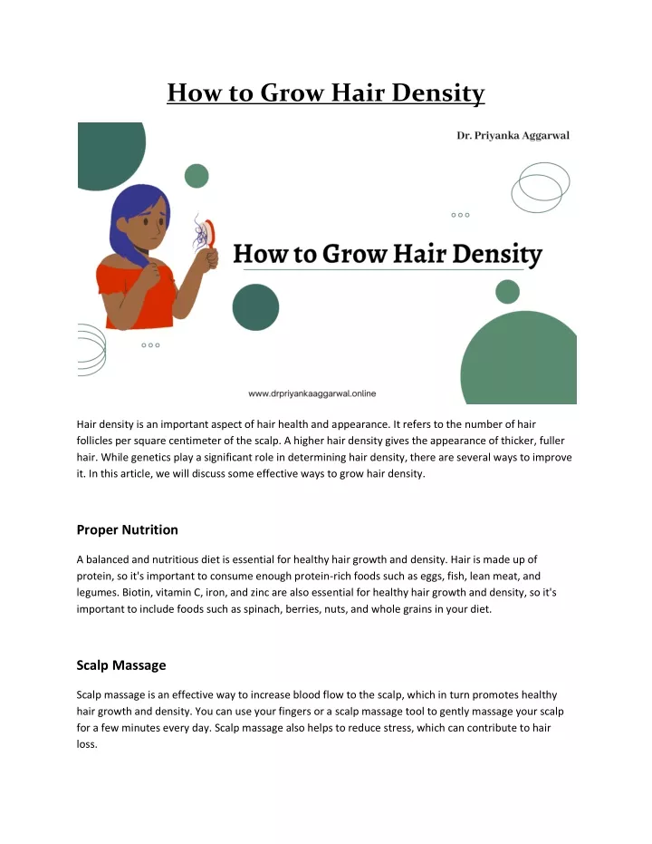 how to grow hair density