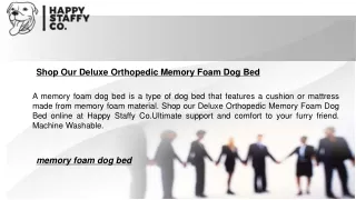 Shop Our Deluxe Orthopedic Memory Foam Dog Bed