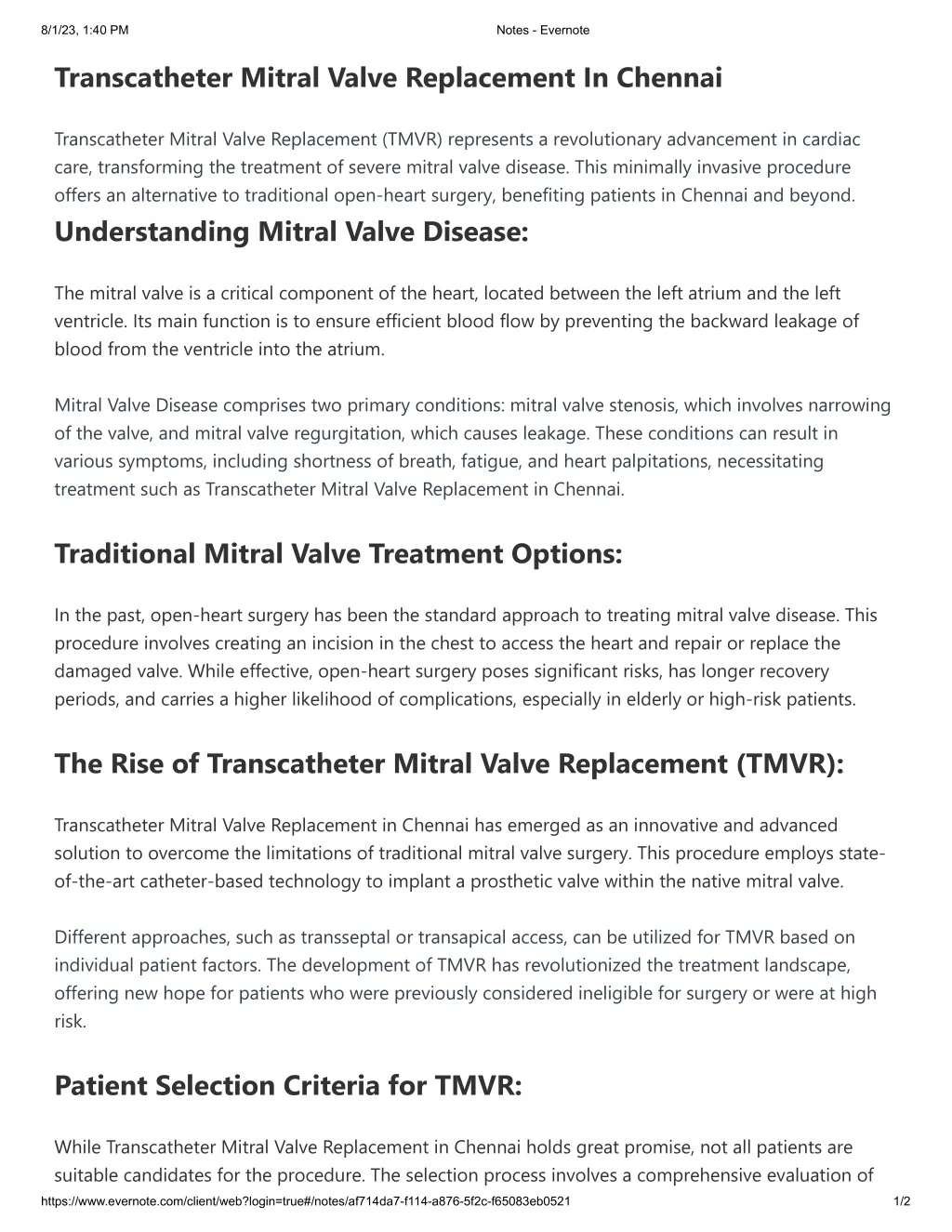 PPT - Transcatheter Mitral Valve Replacement In Chennai PowerPoint ...