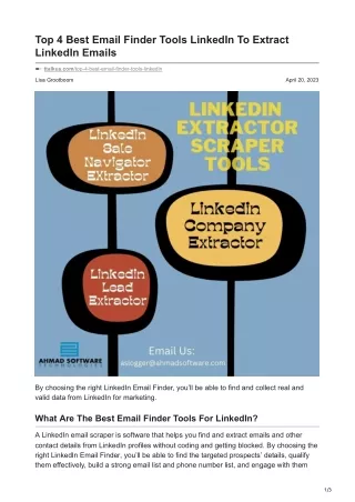 top 4 best email finder tools linkedin to extract