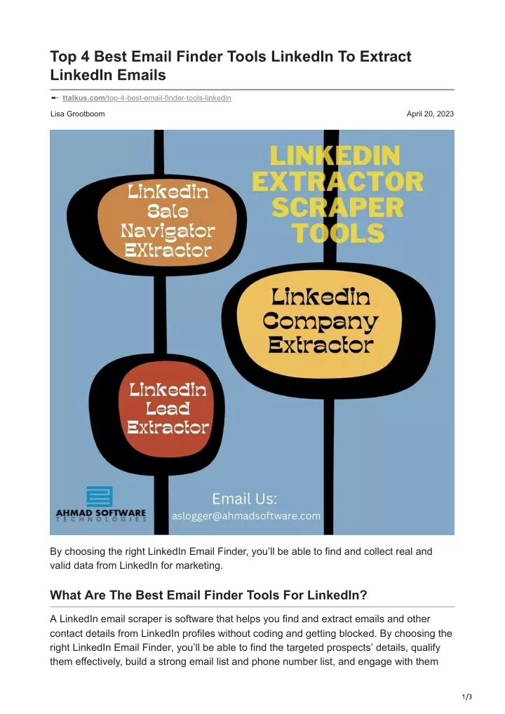 top 4 best email finder tools linkedin to extract