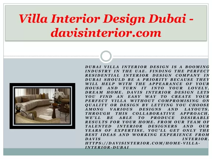 villa interior design dubai davisinterior com