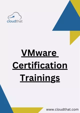 CloudThat | VMware certified Professional