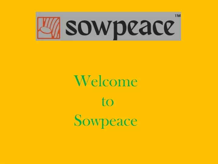 welcome to sowpeace