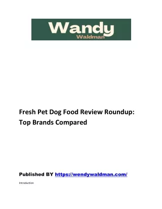Fresh Pet Dog Food Review