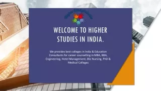 Welcome to higher studies in india