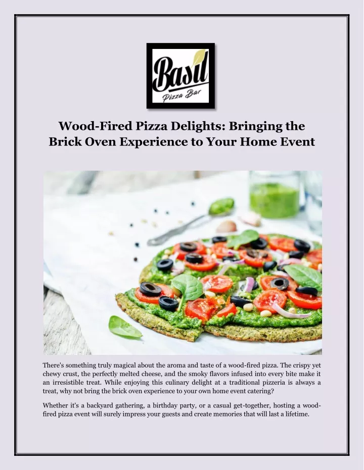 wood fired pizza delights bringing the brick oven