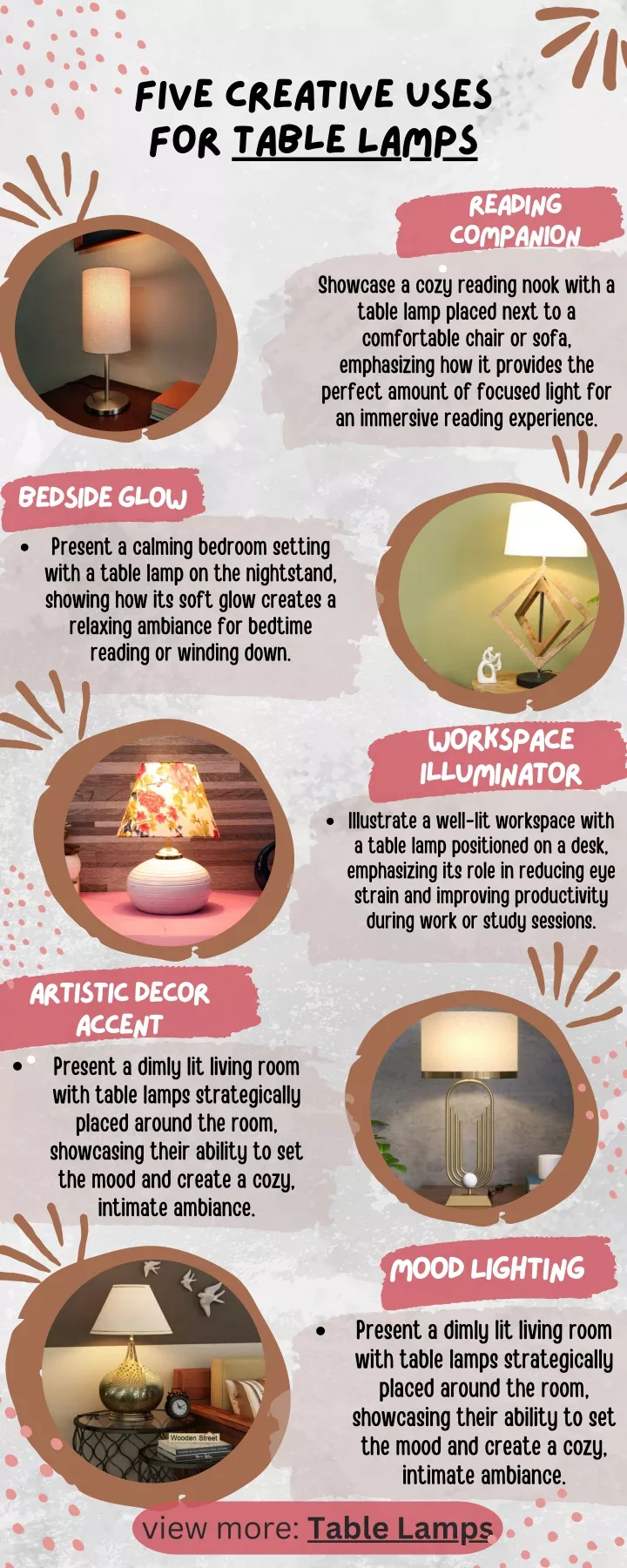 five creative uses for table lamps
