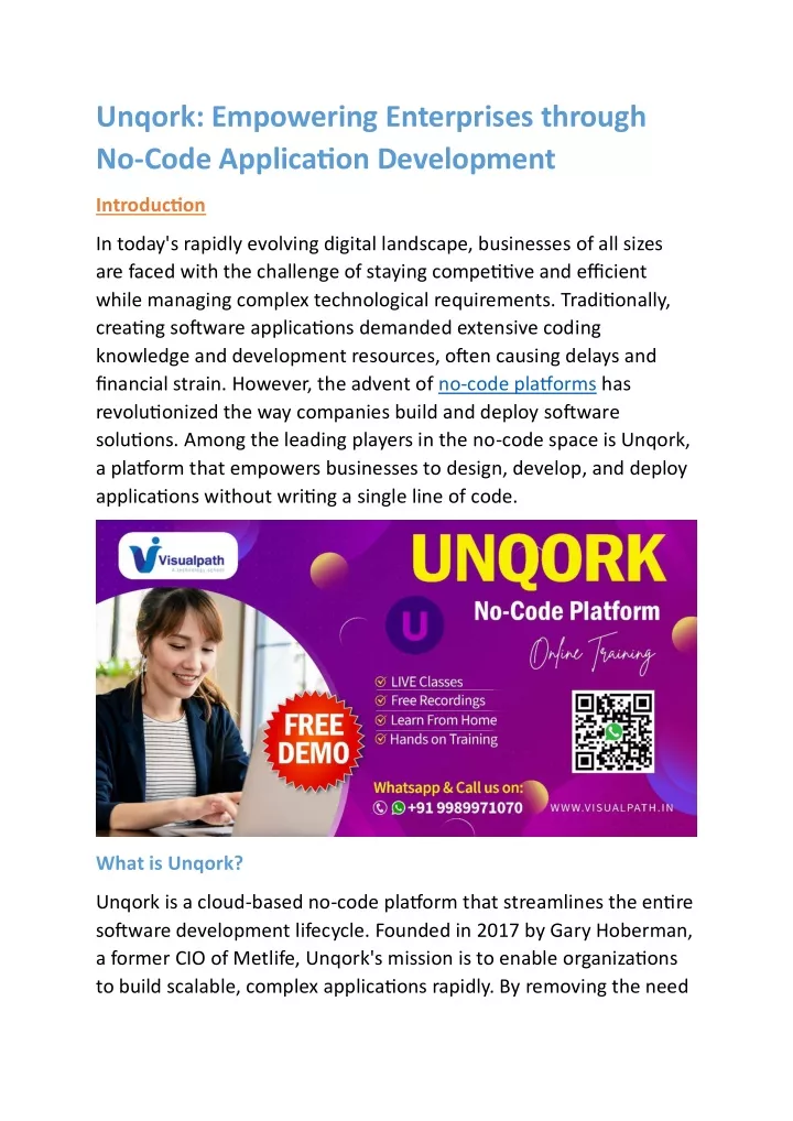 unqork empowering enterprises through no code