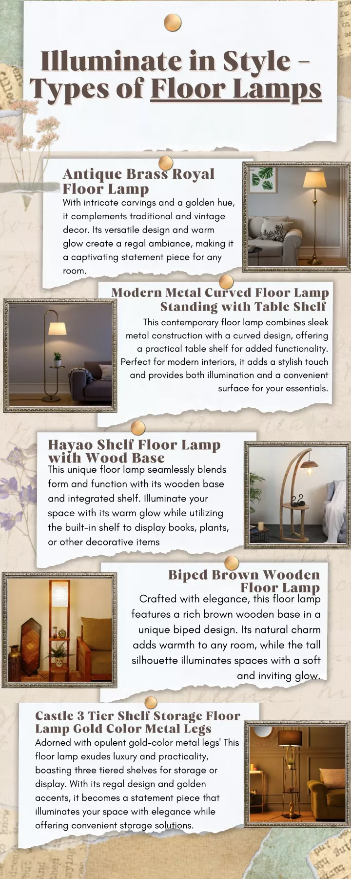 illuminate in style types of floor lamps
