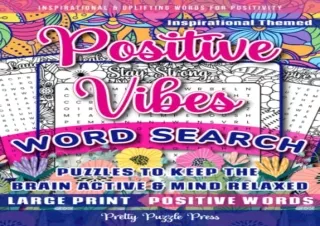 Pdf (read online) Inspirational Word Search for Adults, Teens Seniors: Large P