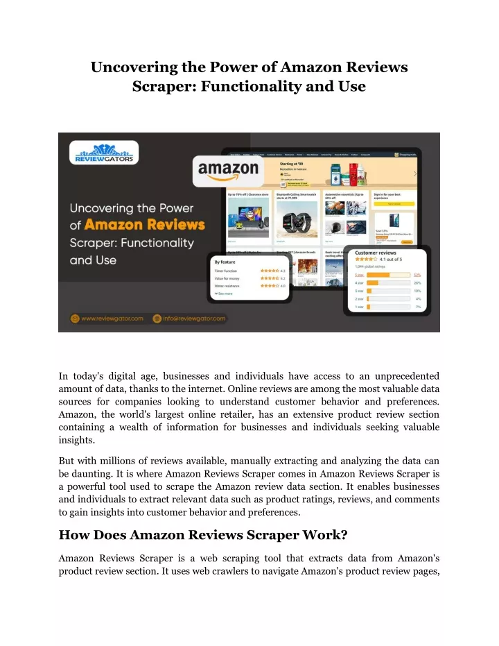 uncovering the power of amazon reviews scraper