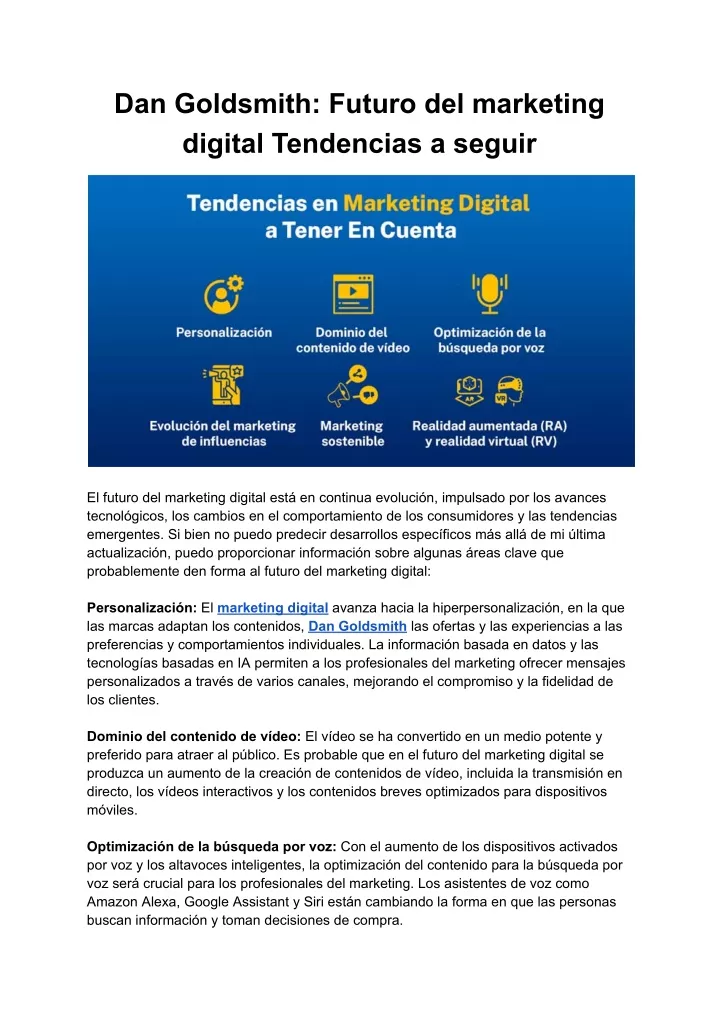 dan goldsmith futuro del marketing digital