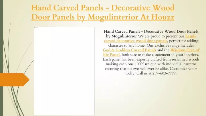 hand carved panels decorative wood door panels
