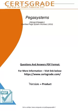 PEGACPSA88V1 Exam Guide Master Pega Certified System Architect Skills