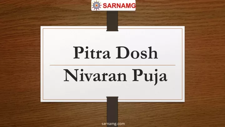 pitra dosh nivaran puja