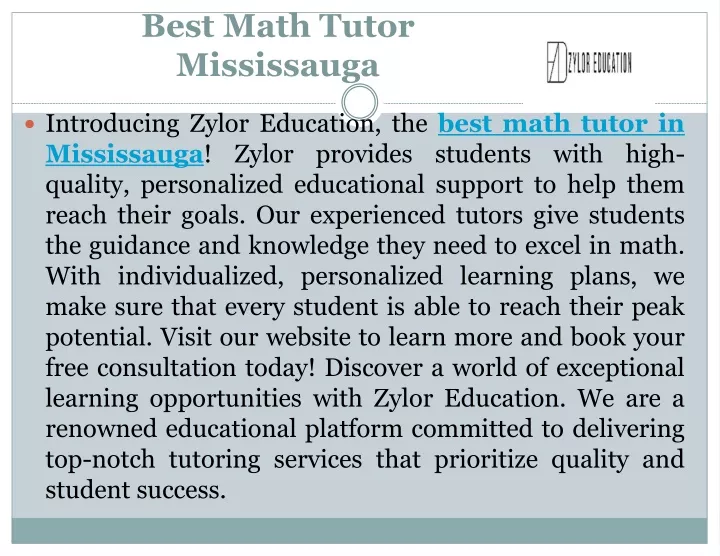 best math tutor mississauga