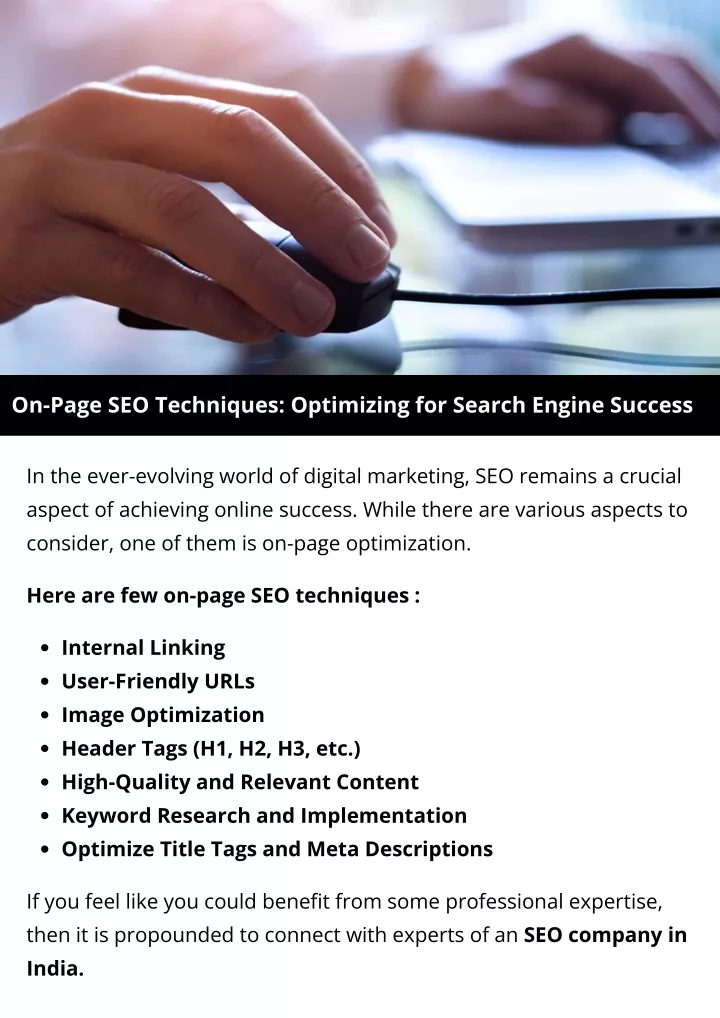 on page seo techniques optimizing for search