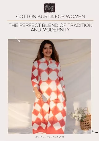 Cotton Kurta for Women   The Perfect Blend of Tradition and Modernity