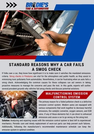 Standard Reasons Why a Car Fails a Smog Check