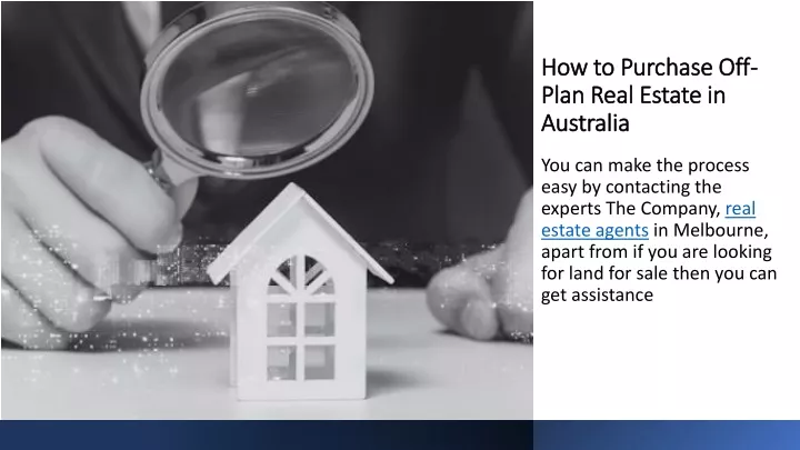 how to purchase off plan real estate in australia