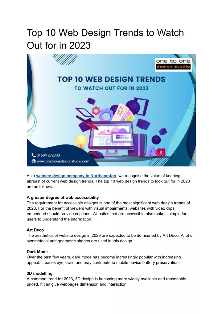 top 10 web design trends to watch out for in 2023