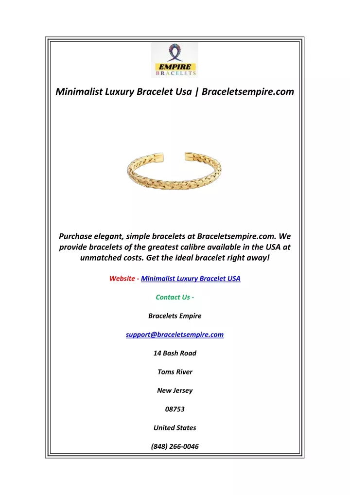 minimalist luxury bracelet usa braceletsempire com