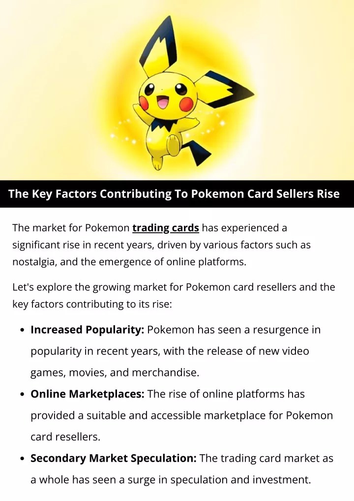 the key factors contributing to pokemon card