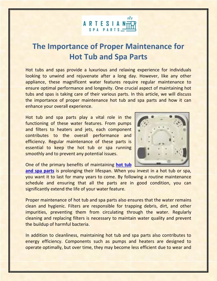the importance of proper maintenance