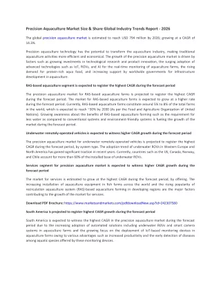 precision aquaculture market size share global