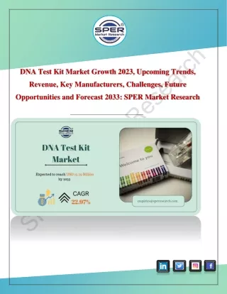 DNA Test Kit Market Growth 2023, Upcoming Trends, Revenue, Key Manufacturers