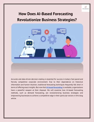 how does ai based forecasting revolutionize