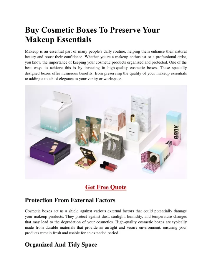 buy cosmetic boxes to preserve your makeup