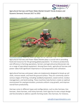 agricultural harrows and power rakes market