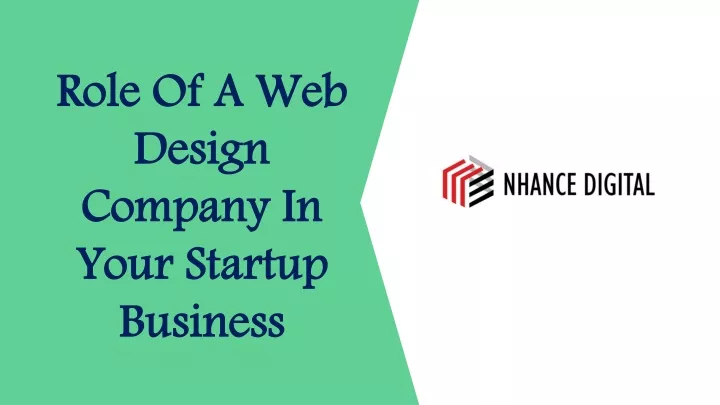 role of a web design company in your startup business