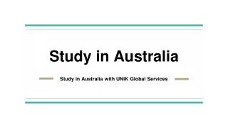 Study in Australia