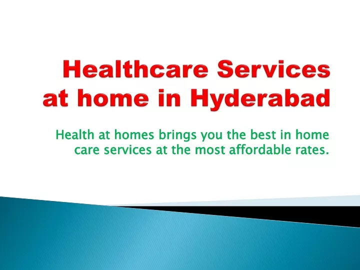 healthcare services at home in hyderabad