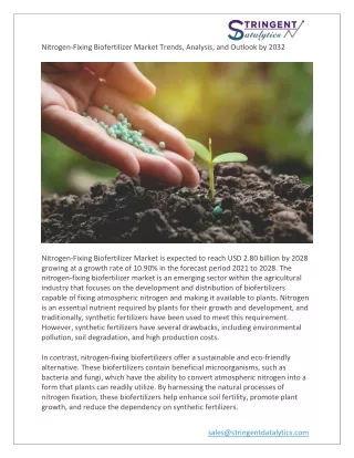 nitrogen fixing biofertilizer market trends