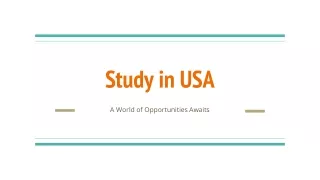 Study in the USA