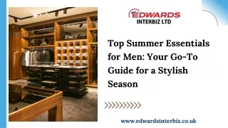 Top Summer Essentials for Men Your Go-To Guide for a Stylish Season