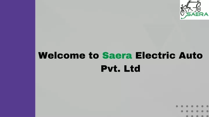 welcome to saera electric auto pvt ltd