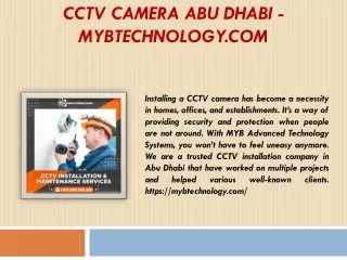 Cctv Camera Abu Dhabi - mybtechnology.com