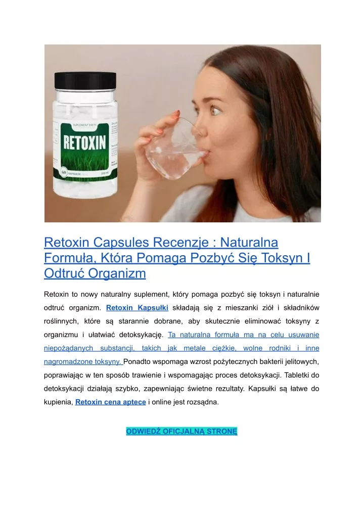 retoxin capsules recenzje naturalna formu