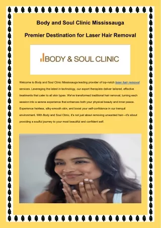 Body and Soul Clinic Mississauga - Premier Destination for Laser Hair Removal