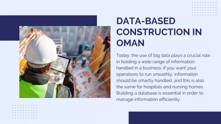 data based construction in oman