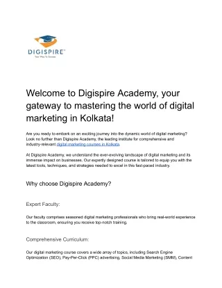 Welcome to Digispire Academy, your gateway to mastering the world of digital ma