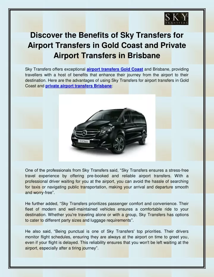 discover the benefits of sky transfers