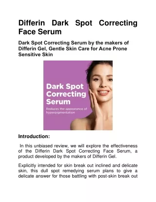 Differin Dark Spot Correcting Face Serum