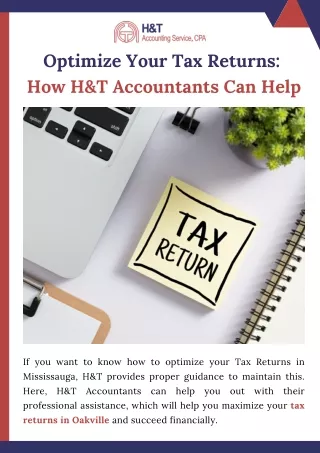 Optimize Your Tax Returns  How H&T Accountants Can Help