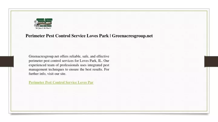 perimeter pest control service loves park